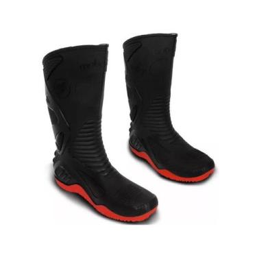 Imagem de Bota Chuva Impermeável Moto Motociclista Motoboy Motoqueiro - Bracol, 