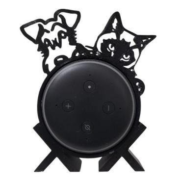Imagem de Suporte de Alexa Echo Dot 3 "Schnauzer e Gato" - Espaço 3d