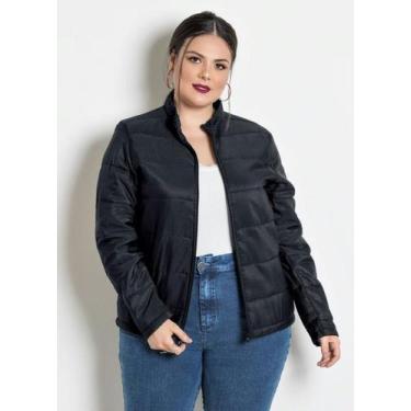 Imagem de Jaqueta Feminina Plus Size Modelo Puffa Em Microtel. - Marguerite