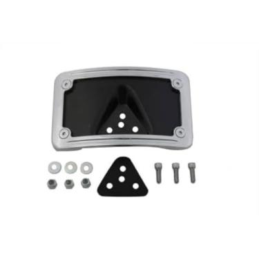 Imagem de V-Twin 42-1009 – Suporte de placa de licença curvo estilo inclinado tarugo cromado