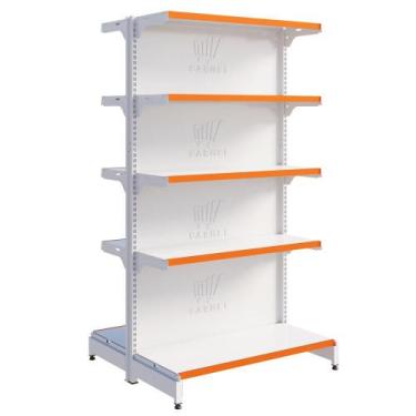 Imagem de Gôndola Fit Centro 1 Inicial 2,02m Bandejas Regulaveis Para Mercados A