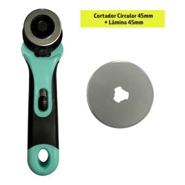 Imagem de Kit Cortador Estilete Para Tecidos Papel Eva 45mm + 1 Lamina - Artmak
