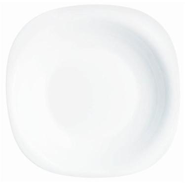 Imagem de Prato De Vidro Fundo Carine Quadrado Branco - Luminarc, Branco, 1