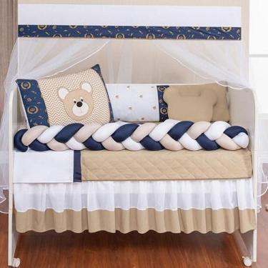 Imagem de Kit Berço Trança Completo Baby Bege 12 Peças - L2m