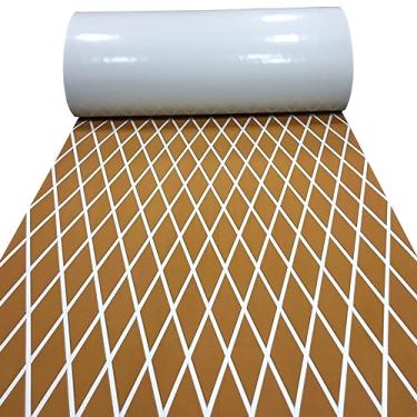 Imagem de LSS laidi Piso de barco, Decking de espuma eva, piso autoadesivo marinho antiderrapante para lancha, pesca, barco, trailer, iate, caiaque, piscina, 294,5 cm/294,5 cm/159 cm/x 94,5 pol