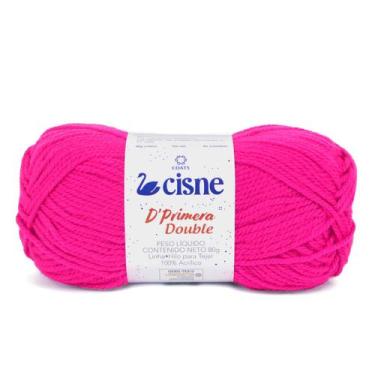 Imagem de Lã D'Primeira Double Cisne 80g, 381 Rosa Pink