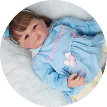 Imagem de Bebê Reborn Boneca Menina Realista Corpo Siliconado - Mundo Azul e Ros
