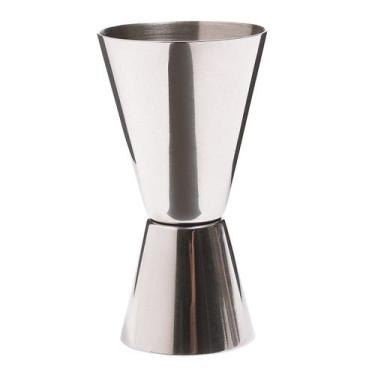 Imagem de Copo Dosador Duplo Inox 25/50ml Bebidas Drinks Coquetéis - NLS