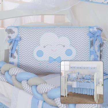 Imagem de Kit Berço Americano Completo de 11 Peças Menina Menino Com Saia de Ber