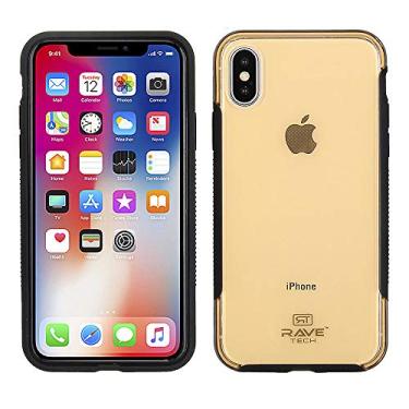 Imagem de Cubo - Apple iPhone X - Rave Tech Dual Injection Black TPU bumper com capa de PC Rose Gold