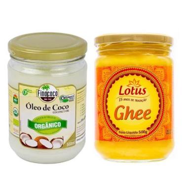 Imagem de Kit Manteiga Ghee Lotus 500g Óleo de Coco Orgânico Finococo