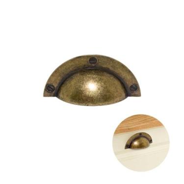 Imagem de Puxador Concha Esférico Em Ouro Velho - Bigfer