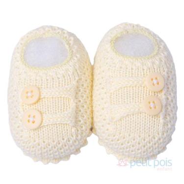 Imagem de Sapatinho bebê 2 botões - Amarelo - NN, Amarelo bebe, RN