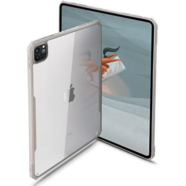 Imagem de TineeOwl Capa para iPad Pro de 11 polegadas 2022, 2021, 2020, 2018 (4ª, 3ª, 2ª, 1ª geração) Ultrafina, traseira transparente, TPU flexível absorve choques, suporta carregamento sem fio Apple Pencil (pedra/parte traseira transparente)