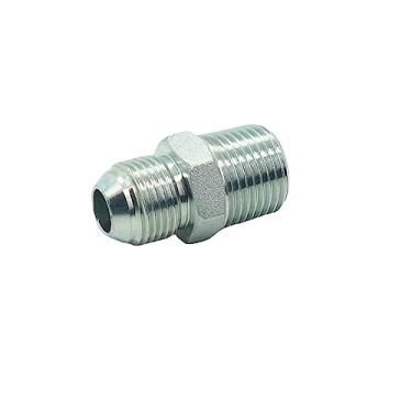Imagem de CDQBWKJGFJ 2 peças de adaptador de tubo 1/5.1 cm macho 37° Flare JIC x 1/5.1 cm macho NPT aço hidráulico encaixe