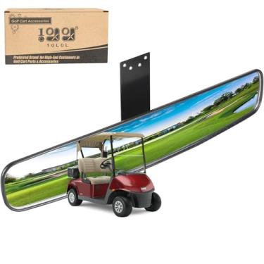 Imagem de 10L0L Espelho panorâmico convexo para carrinho de golfe EZGO, Club Car, Yamaha, espelho retrovisor de carrinho de golfe