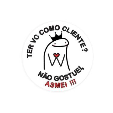 Imagem de 100 Etiquetas Adesivas Cartelas Meme NÃO GUSTUEI, ASMEI Flork - Tamanh