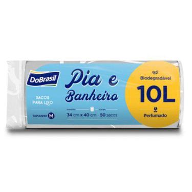 Imagem de Saco Lixo Brasil Piá e Banheiro 10 Litros 50Un - DoBrasil