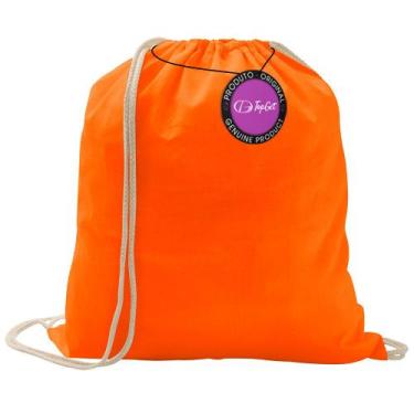 Imagem de Mochila tipo Saco Gym Sack em Algodão e Poliéster Hand TopGet, Laranja