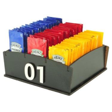 Imagem de 45 Organizador Sachês Lanchonete Hamburgueria Pastelaria Numerados Pre