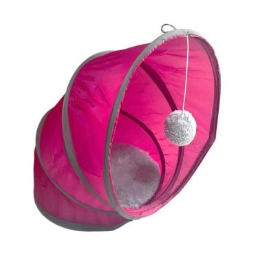 Imagem de Toca Cama Caminha Iglu Túnel Espiral para Gatos - Rosa - ATMX