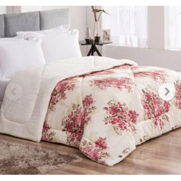 Imagem de Coberdrom Casal Queen Winter 100% Algodão / Sherpa 01 Peça - Floral Ma