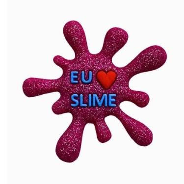 Imagem de Kit 50 Peças aplique Emborrachado Eu Amo Slime - RAE