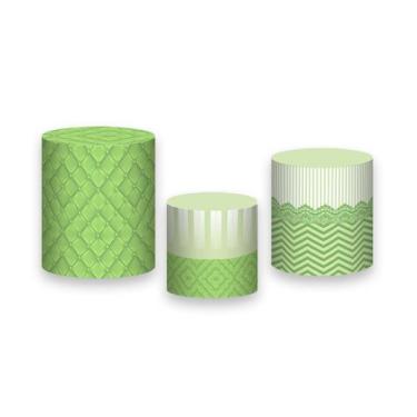 Imagem de Trio De Capa Cilindro -  Ursinho Realeza Verde Claro 033 - Via Cores