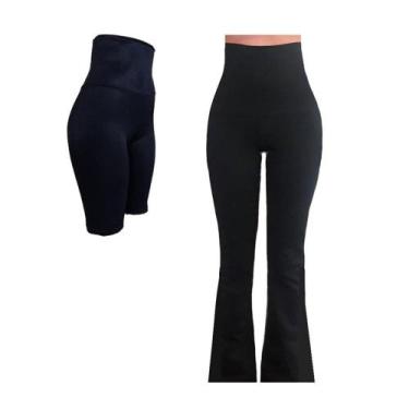 Imagem de Kit Calça Bailarina  + Bermuda Cós Alto Modelador Alta Compressão Supl