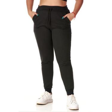 Imagem de Calça Moletom Feminina Confortável Quentinha Estilosa Macia Moda Frio 