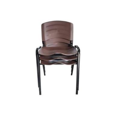 Imagem de Kit 3 cadeiras prisma iso fixa desmontável empilhavel frisocar - recep