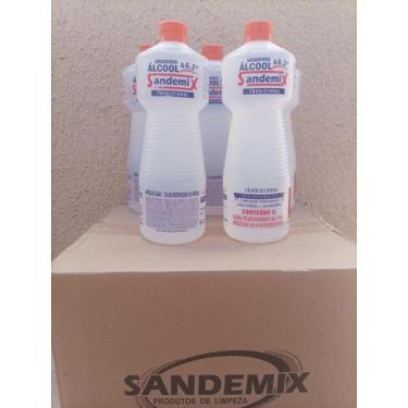 Imagem de Kit 6 litros alcool 46 bactericida tradicional - SANDE