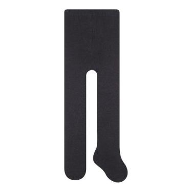 Imagem de Meia Calça Bebê Algodão Com Cintura Canelada Selene, Preto, 1 a 2 Anos