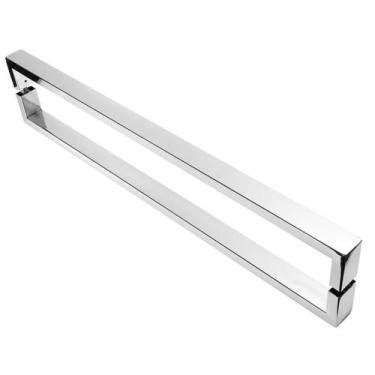 Imagem de Puxador Inox U Para Porta Pivotante Alto Brilho 1.00 metro - Cromoshop