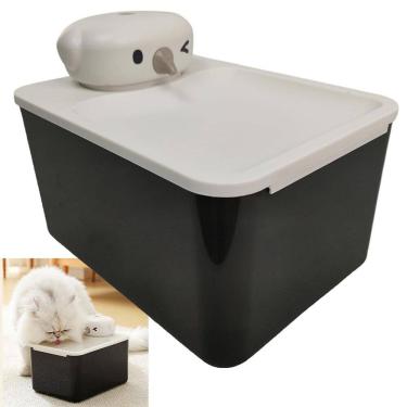 Imagem de Bebedouro Fonte de Agua Gato Pet Cao Felino Cachorro Luz UV 2 Modos Sensor Presença Bateria Recarregavel USB Automatico Silencioso Animal de Estimaçao