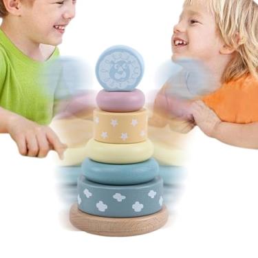 Imagem de Brinquedos de empilhamento para crianças,Brinquedos de empilhamento de,Empilhar e girar brinquedos de para bebês | Brinquedo giratório para bebês, anéis de empilhamento para ação de graças, Natal, me