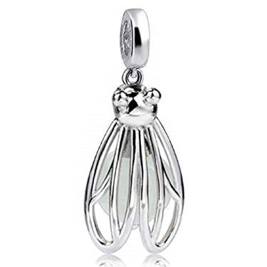 Imagem de EVESCITY 925 Contas de prata real que brilham no escuro pedra luminosa oca aberta para pulseiras, melhores joias presentes para mulheres, Vidro