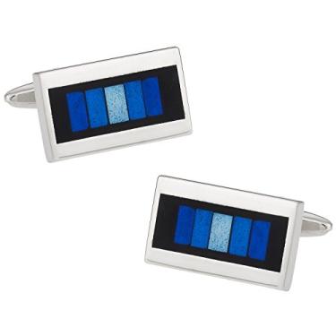 Imagem de Abotoaduras azuis com caixa de apresentação Cuff-Daddy Prismatic