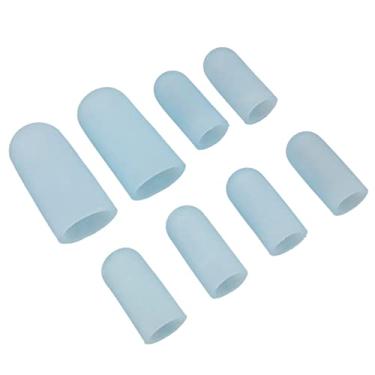 Imagem de Protetores de Dedo do pé Femininos, Protetores de Dedo do pé de Silicone Bolhas Capas de Dedo do pé Mangas 4 Pares Protetores de Dedo do pé Capas de Dedo do pé para Calos Bolhas