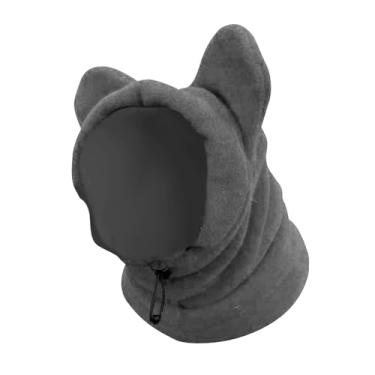 Imagem de Generic Cão de estimação inverno quente chapéu pescoço mais quente cachecol ajustável à prova de vento tempo frio quente bonés orelhas do cão capa para gato, S