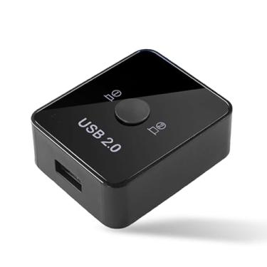 Imagem de Interruptor KVM de compartilhamento de impressora USB. Compartilhe uma impressora entre dois dispositivos com comutação automática, sem necessidade de drivers. Suporta compartilhamento de teclado,