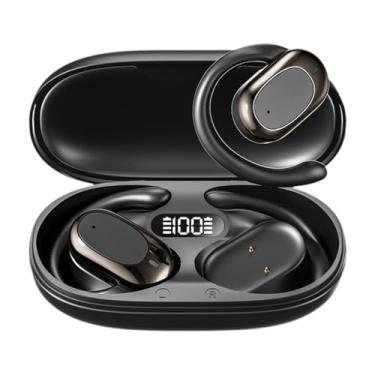 Imagem de BaotyJie Fones de ouvido de tradução com ganchos abertos recarregáveis, Bt 5.4, fones de ouvido tradutores para reuniões de negócios, Preto