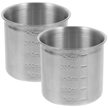 Imagem de medidor de arroz japonês de aço inoxidável, 2 peças, 250 ml, de controle de porção de metal para utensílios de cozinha e panificação