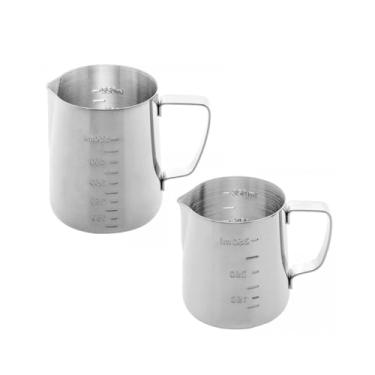 Imagem de Genérico, Leiteira Chaleira Bule Inox Bar Cafeteria Medidor 350 e 550ml