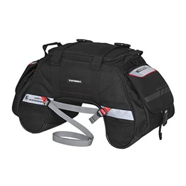 Imagem de ViaTerra Bolsa 100% à prova d'água para motocicletas traseira/cauda/assento (preto) I Bagagem universal e funciona em todas as motocicletas I Sem modificações ou suporte de sela/rack adequado como