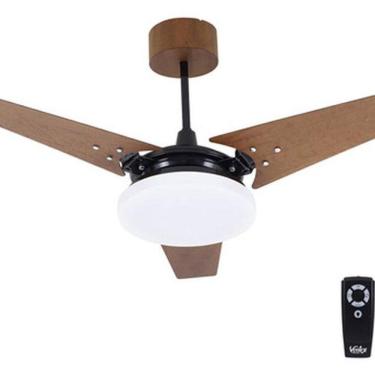 Imagem de Ventilador Teto Controle Remoto 101cm Madeira Wood 127v