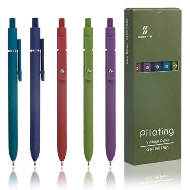 Imagem de ELANE 5 canetas coloridas de gel, pontas finas de 0,5 mm, de tinta preta de secagem rápida para diário, anotações, canetas de alta qualidade para presentes para estudantes de doutora, enfermeira,