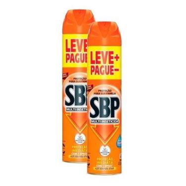 Imagem de kit 2 Multi inseticida Sbp Aerossol Sem Cheiro 450ml Cada