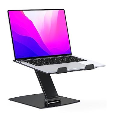 Imagem de Zewwen Suporte de laptop para mesa, suporte de laptop dobrável ajustável de alumínio, suporte ergonômico para computador compatível com MacBook, Dell, Samsung, Lenovo, 10-16 polegadas