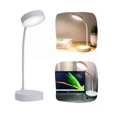Imagem de Luminária De Mesa Abajour Flexível Escritório Quarto Leitura Touch 20 Leds Usb